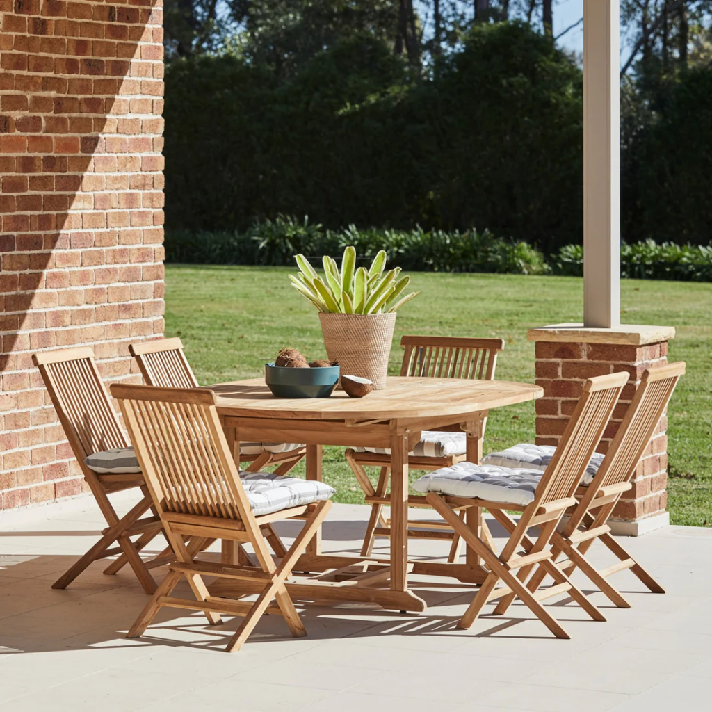 teak dining table